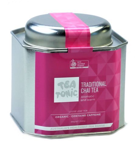 Traditional Chai Tea Loose Leaf Caddy Tin