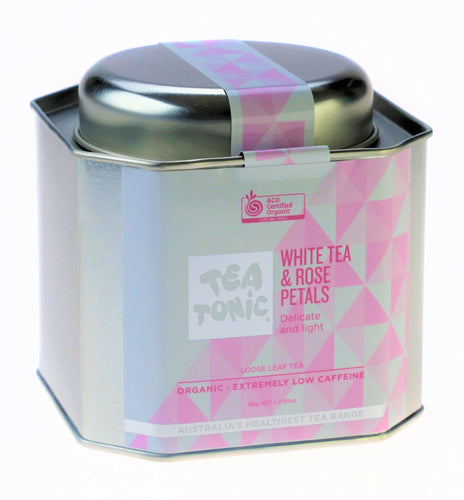  WHITE TEA & ROSE PETALS LOOSE LEAF CADDY TIN